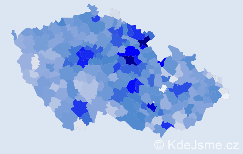 Jméno: 'Dita', počet výskytů 5083 v celé ČR