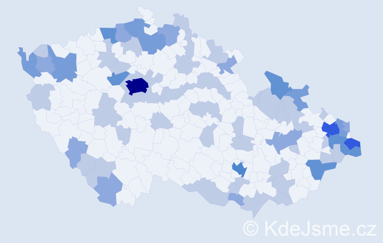 Jméno: 'Rozalie', počet výskytů 142 v celé ČR