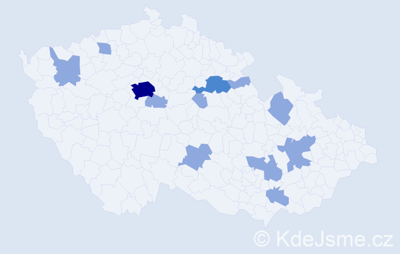 Jméno: 'Barbora Marie', počet výskytů 19 v celé ČR