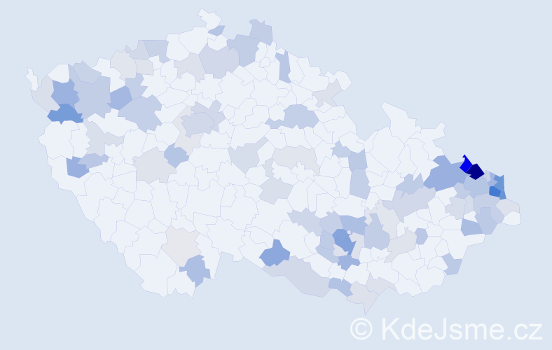 Jméno: 'Osvald', počet výskytů 209 v celé ČR