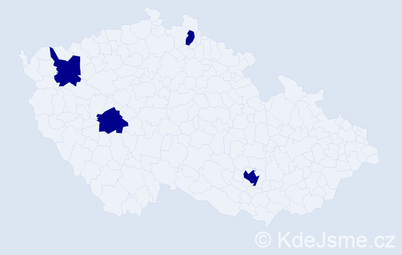 Jméno: 'Christopher William', počet výskytů 4 v celé ČR