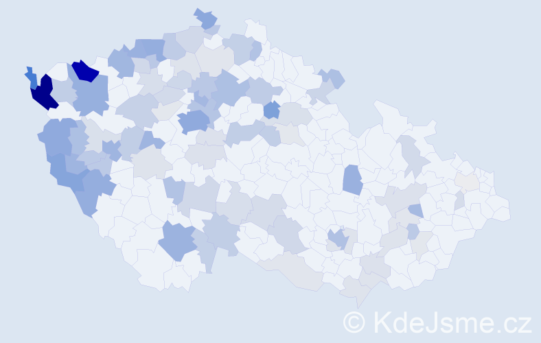 Jméno: 'Van', počet výskytů 254 v celé ČR