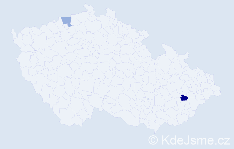 Jméno: 'Věra Fjodorovna', počet výskytů 2 v celé ČR