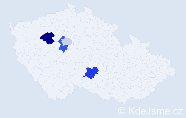 Jméno: 'Svitozar', počet výskytů 4 v celé ČR