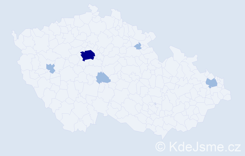 Jméno: 'Iliya', počet výskytů 8 v celé ČR