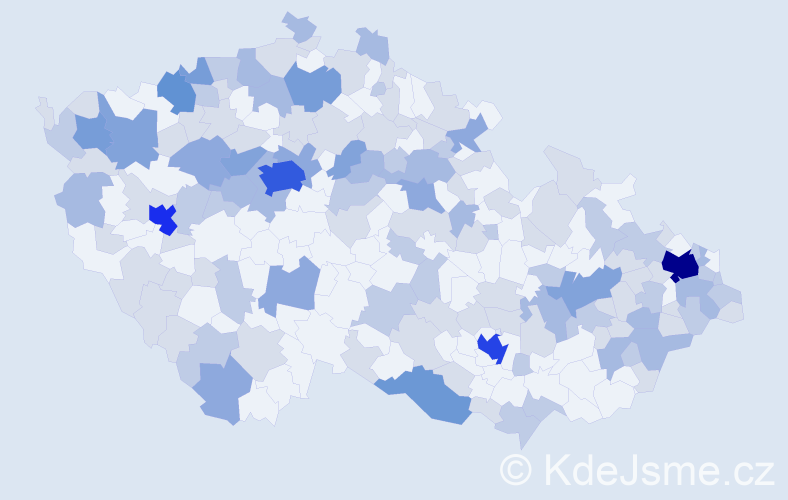 Jméno: 'Jesika', počet výskytů 301 v celé ČR