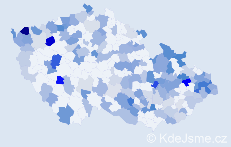 Jméno: 'Albín', počet výskytů 348 v celé ČR