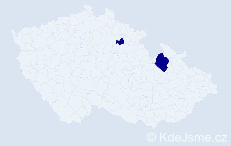 Jméno: 'Anna Ivana', počet výskytů 2 v celé ČR