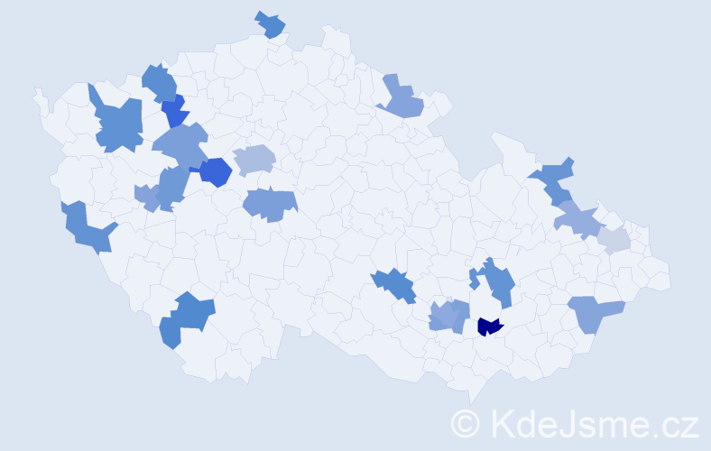 Jméno: 'Marietta', počet výskytů 34 v celé ČR