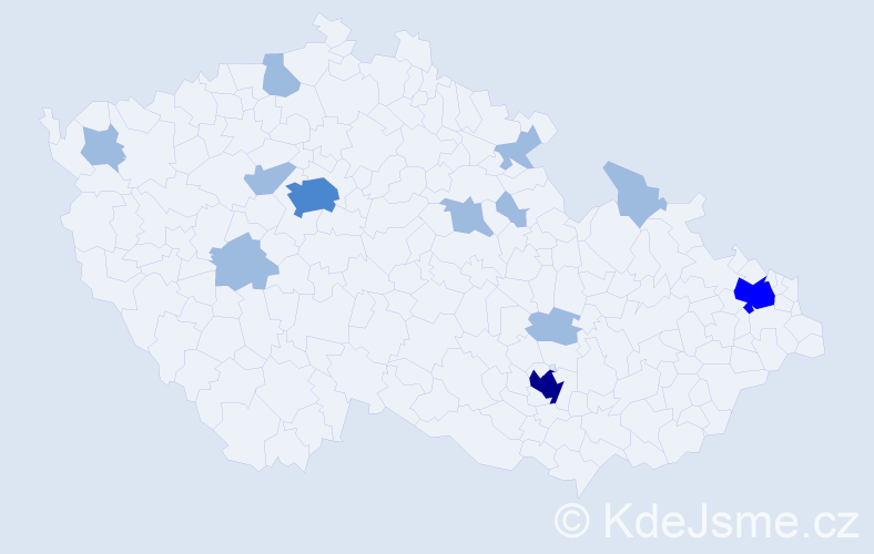 Jméno: 'Marcos', počet výskytů 18 v celé ČR