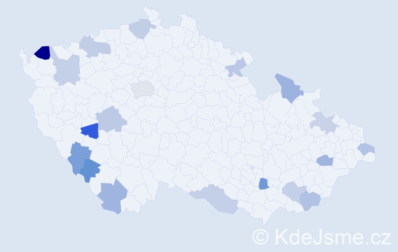Jméno: 'Rupert', počet výskytů 23 v celé ČR