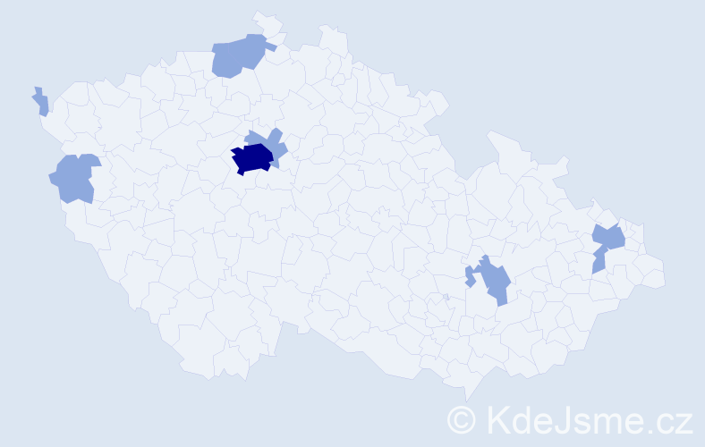 Jméno: 'Huong', počet výskytů 13 v celé ČR