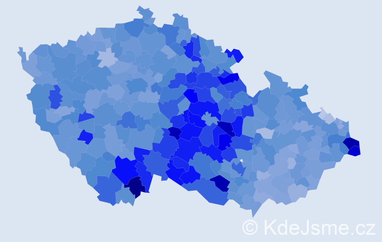 Jméno: 'Bohuslav', počet výskytů 12951 v celé ČR
