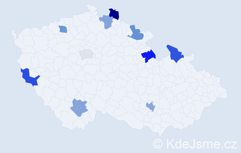 Jméno: 'Jituška', počet výskytů 11 v celé ČR