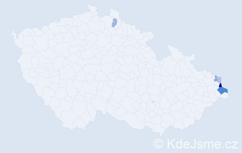 Jméno: 'Bronisława', počet výskytů 9 v celé ČR