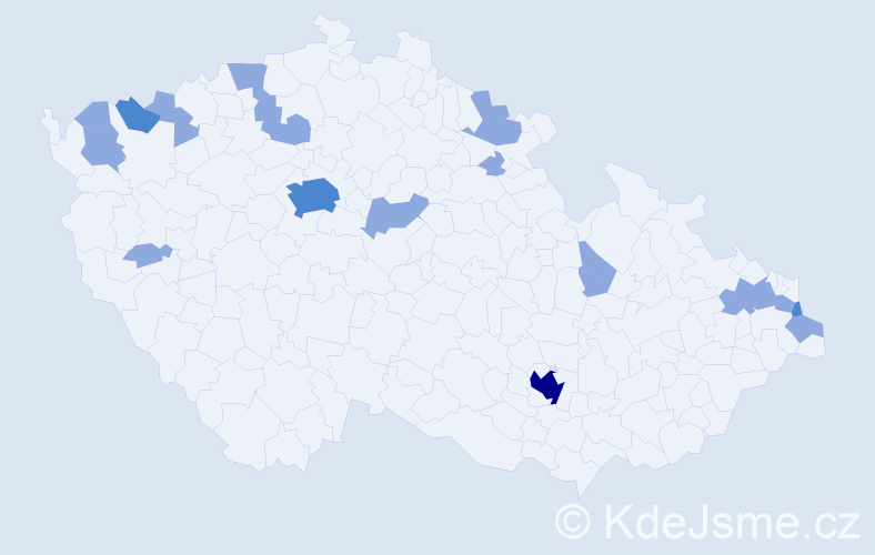 Jméno: 'Engelbert', počet výskytů 27 v celé ČR