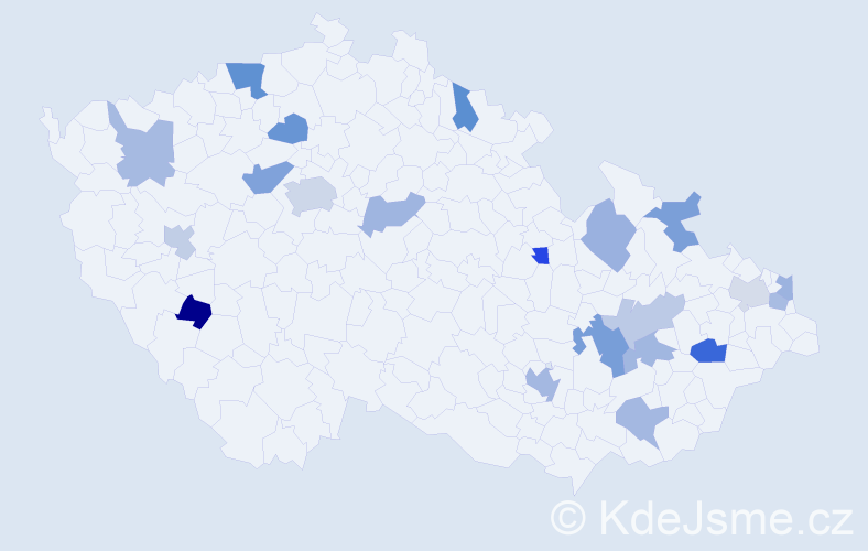 Jméno: 'Chanel', počet výskytů 31 v celé ČR