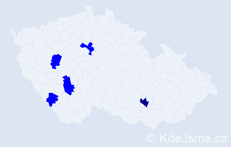 Jméno: 'Quang Chien', počet výskytů 6 v celé ČR