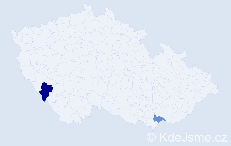 Jméno: 'Jeremy John', počet výskytů 2 v celé ČR