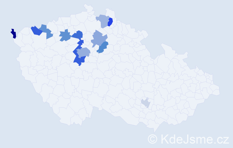 Jméno: 'Yustyna', počet výskytů 22 v celé ČR