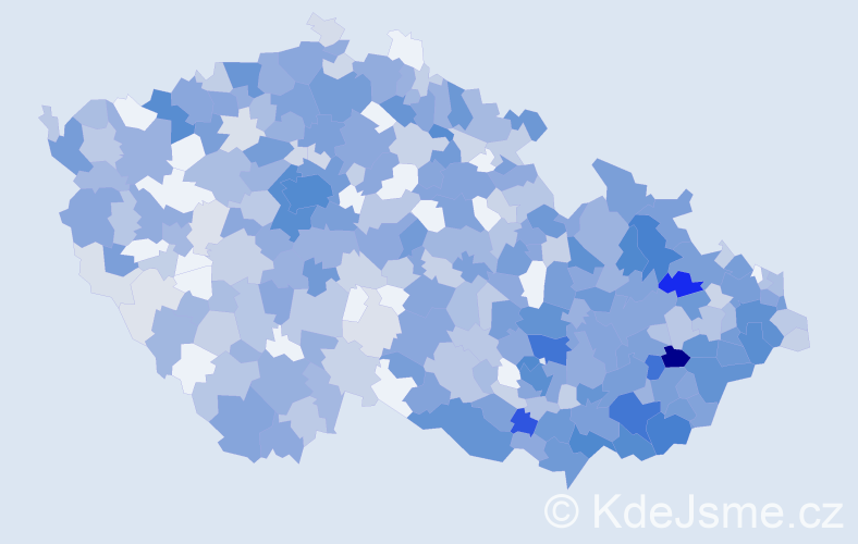 Jméno: 'Emílie', počet výskytů 1098 v celé ČR