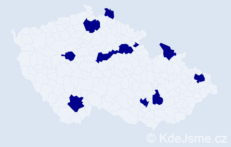 Jméno: 'Lukáš Jiří', počet výskytů 11 v celé ČR