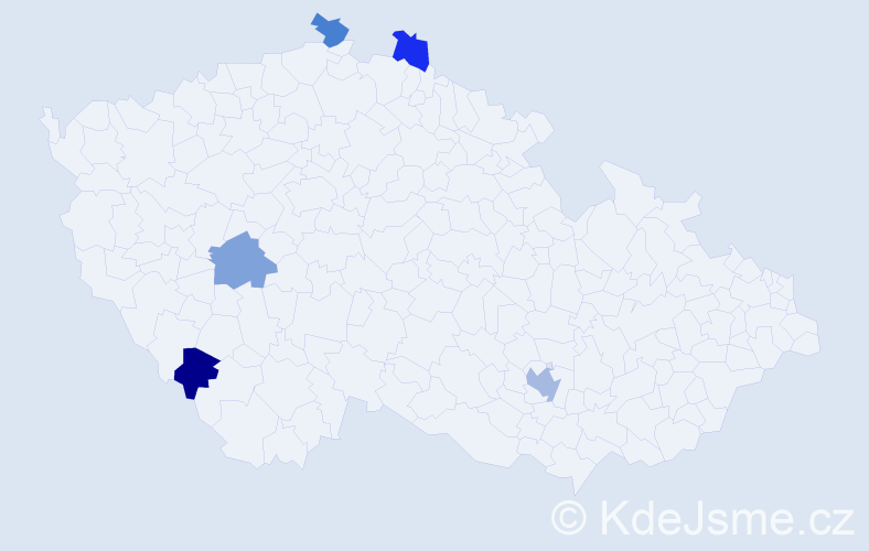 Jméno: 'Trang Anh', počet výskytů 6 v celé ČR