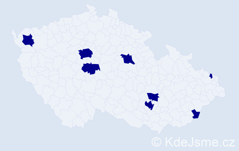 Jméno: 'Matyáš Petr', počet výskytů 8 v celé ČR