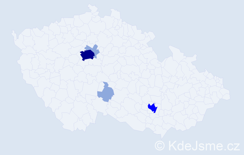 Jméno: 'May', počet výskytů 11 v celé ČR