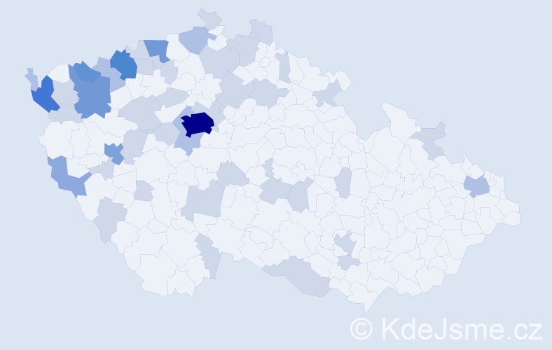 Jméno: 'Chung', počet výskytů 95 v celé ČR