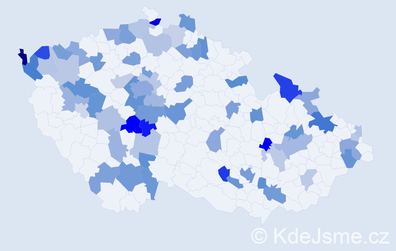 Jméno: 'Lili', počet výskytů 109 v celé ČR