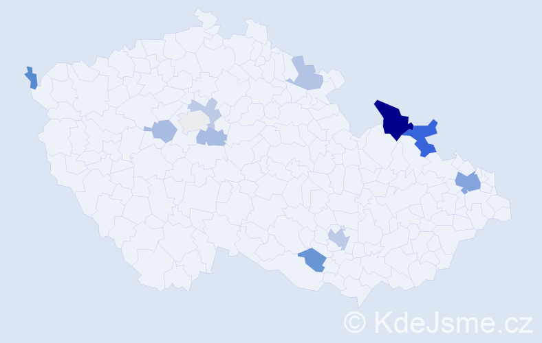 Jméno: 'Georgis', počet výskytů 24 v celé ČR