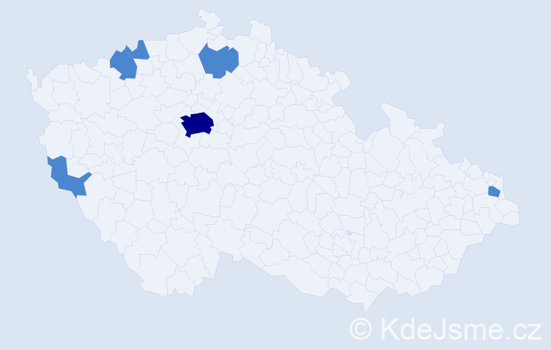 Jméno: 'Tran', počet výskytů 8 v celé ČR