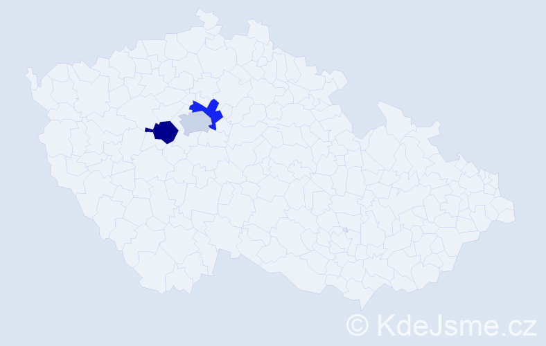 Jméno: 'Isabela Mia', počet výskytů 3 v celé ČR
