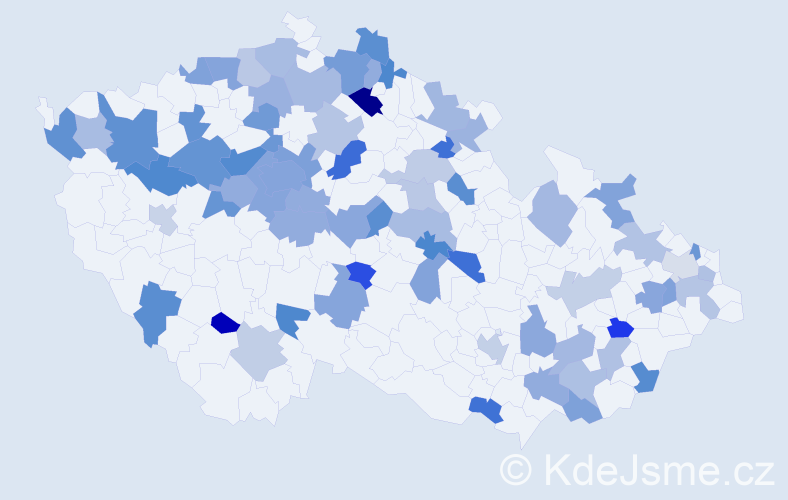 Jméno: 'Evelin', počet výskytů 98 v celé ČR