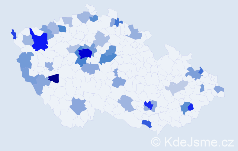 Jméno: 'Damir', počet výskytů 117 v celé ČR