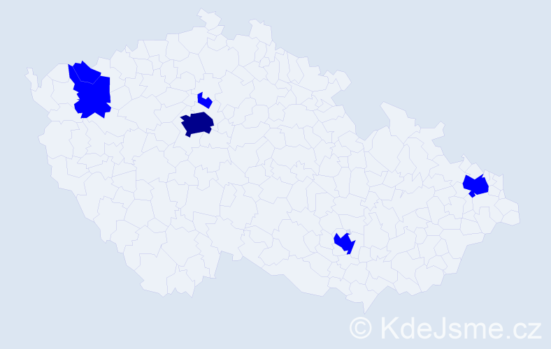 Jméno: 'Ljerka', počet výskytů 7 v celé ČR