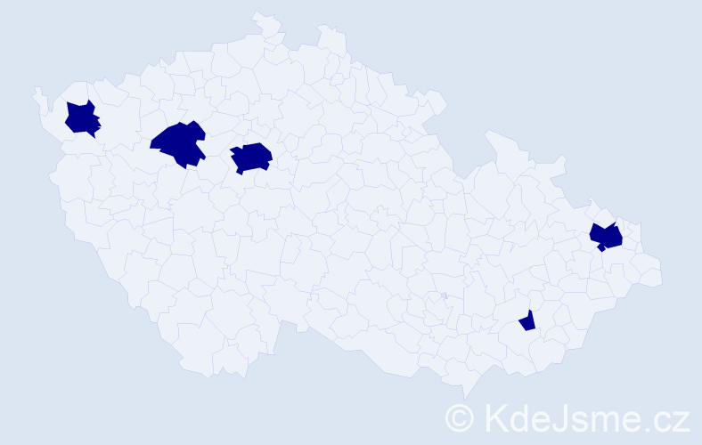 Jméno: 'Quynh Vy', počet výskytů 5 v celé ČR
