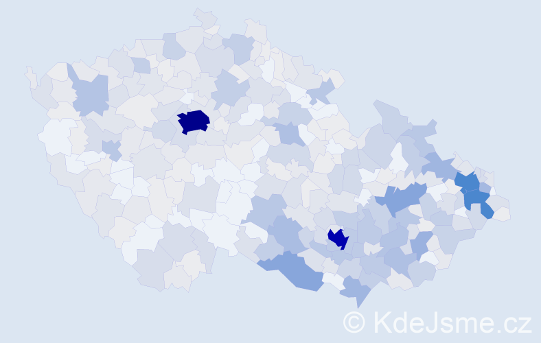 Jméno: 'Vítězslava', počet výskytů 1071 v celé ČR