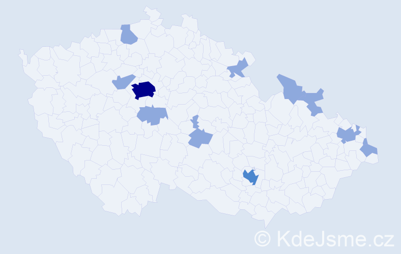 Jméno: 'Ariel', počet výskytů 18 v celé ČR