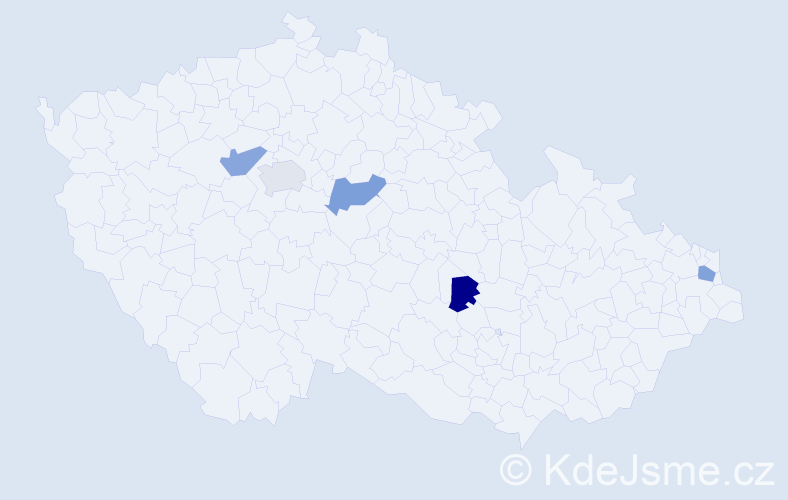 Jméno: 'Ema Anna', počet výskytů 5 v celé ČR