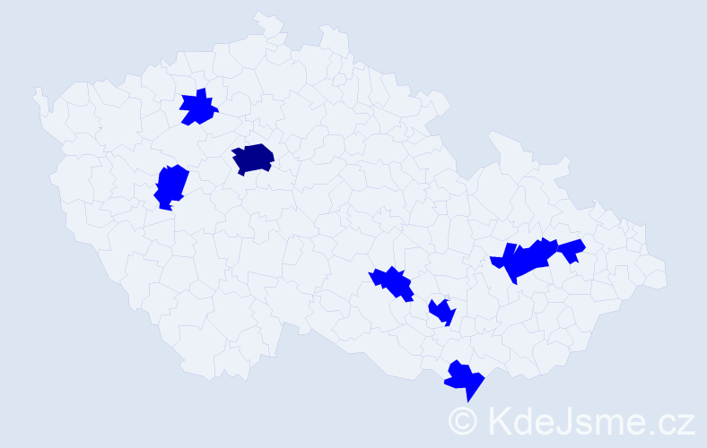 Jméno: 'Leia', počet výskytů 9 v celé ČR