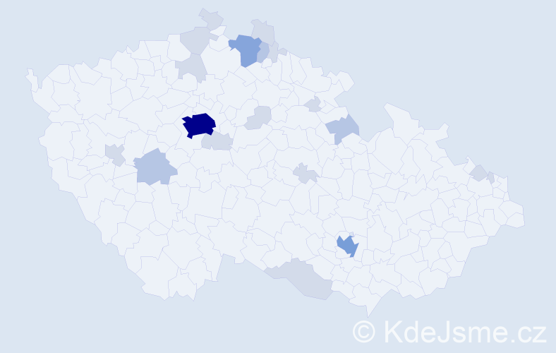 Jméno: 'Izabella', počet výskytů 45 v celé ČR