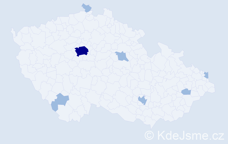 Jméno: 'Elmar', počet výskytů 10 v celé ČR