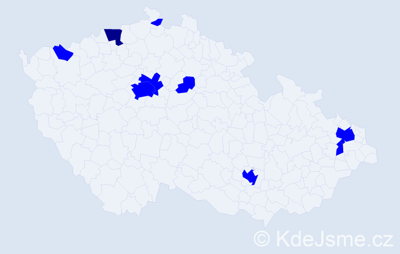 Jméno: 'Tuyet Nhung', počet výskytů 10 v celé ČR