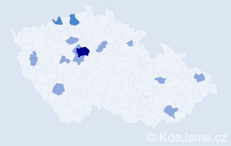 Jméno: 'Vasylyna', počet výskytů 19 v celé ČR