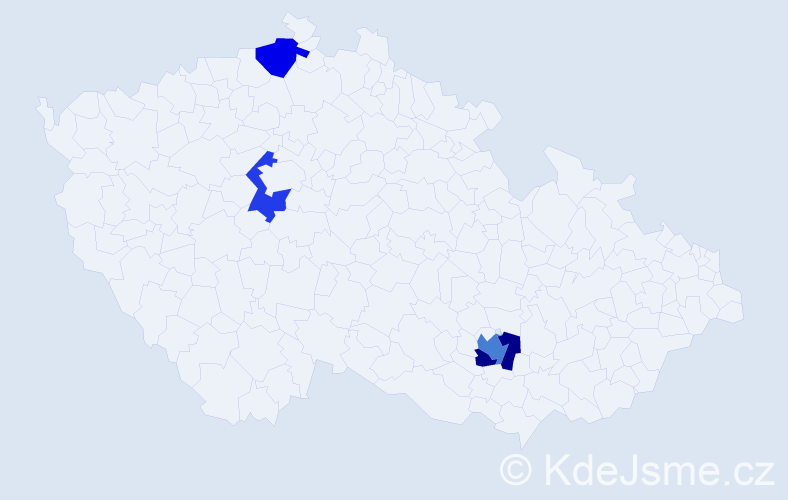 Jméno: 'Thomas George', počet výskytů 5 v celé ČR