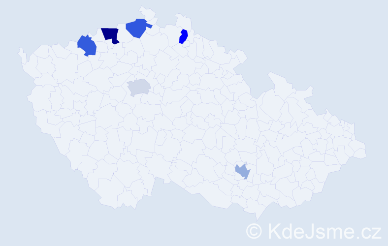 Jméno: 'My Anh', počet výskytů 7 v celé ČR