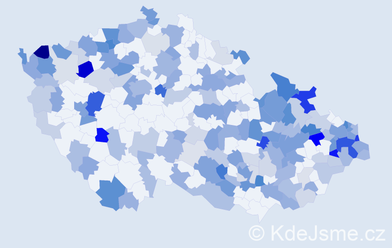 Jméno: 'Albín', počet výskytů 398 v celé ČR