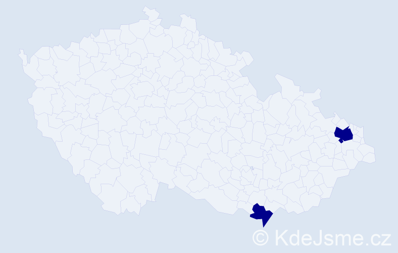 Jméno: 'Artim', počet výskytů 2 v celé ČR